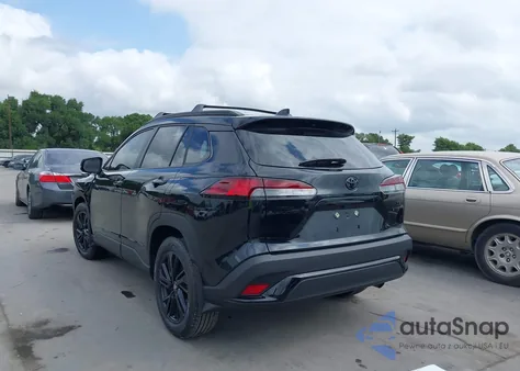 2025 Toyota Corolla Cross Hybrid Nightshade Edition from USA, damaged, VIN 7MUFBABG2SV069363